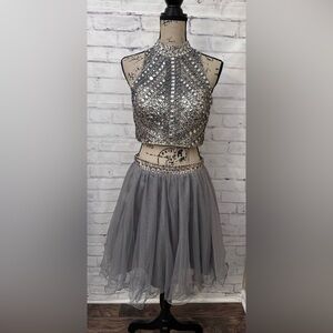 Blondie Nites | Dresses | Pre Y2k 9s Blondie Nites Linda Bernell Blue Green  Asymmetrical Ruffle Prom | Poshmark